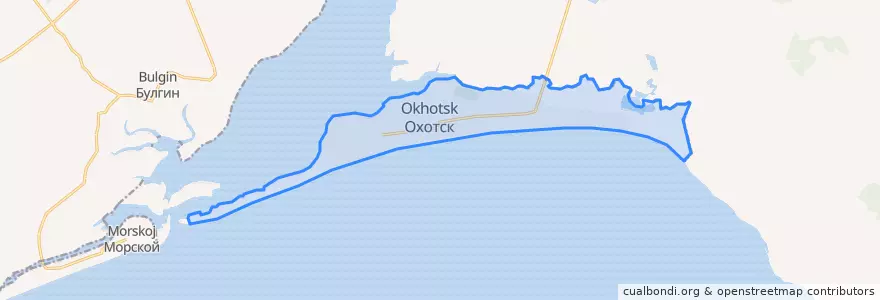 Mapa de ubicacion de городское поселение Охотск.