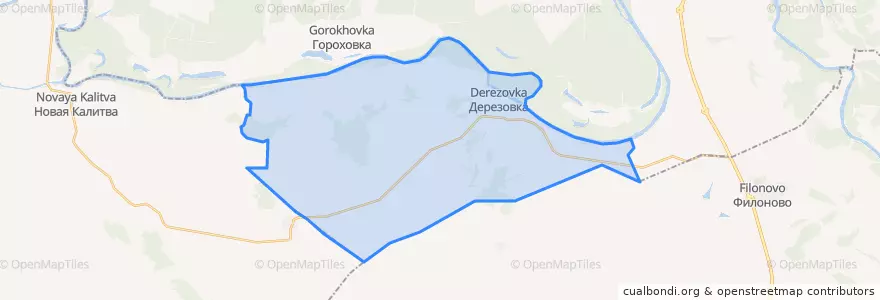 Mapa de ubicacion de Дерезовское сельское поселение.