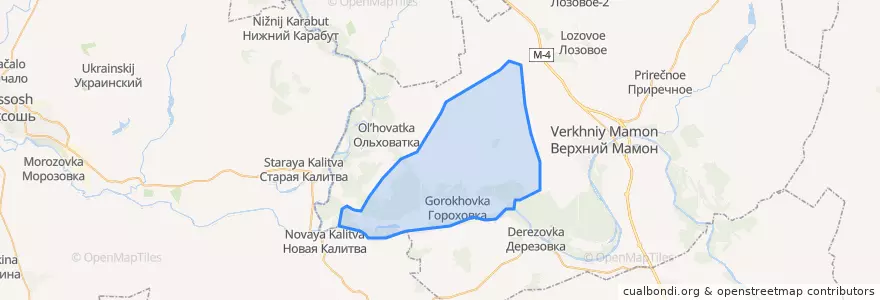 Mapa de ubicacion de Гороховское сельское поселение.