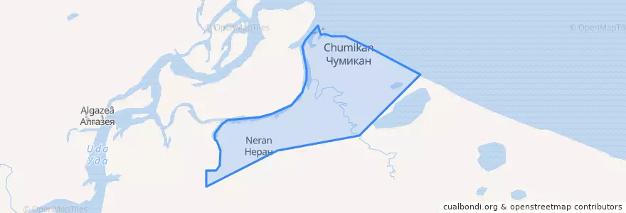 Mapa de ubicacion de сельское поселение Село Чумикан.