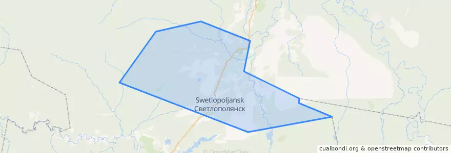 Mapa de ubicacion de Светлополянское городское поселение.