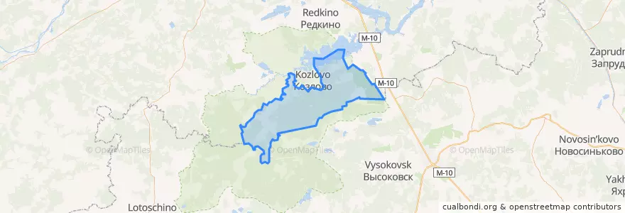 Mapa de ubicacion de Козловское сельское поселение.