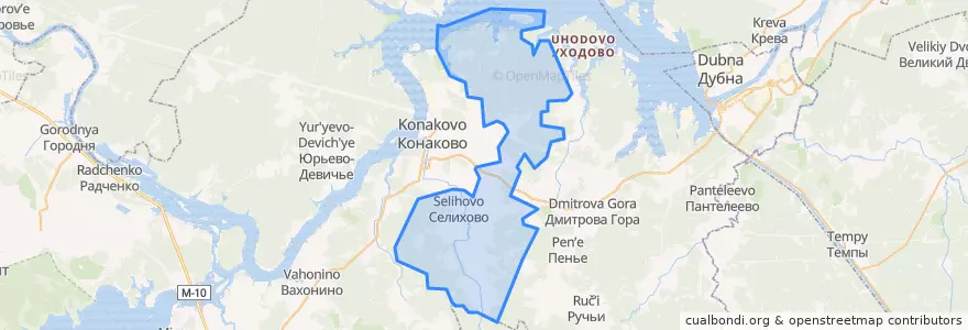 Mapa de ubicacion de Селиховское сельское поселение.