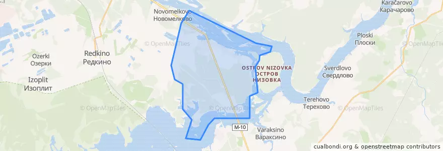 Mapa de ubicacion de Старомелковское сельское поселение.