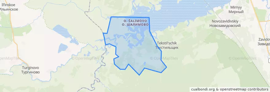 Mapa de ubicacion de городское поселение Козлово.