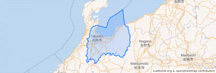 Mapa de ubicacion de 富山県.