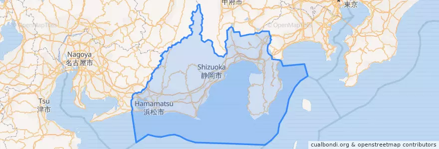 Mapa de ubicacion de 静岡県.