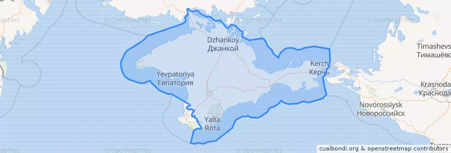 Mapa de ubicacion de جمهورية القرم.