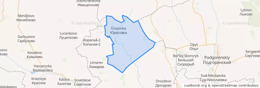 Mapa de ubicacion de Караяшниковское сельское поселение.