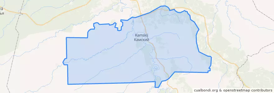 Mapa de ubicacion de Пашинское сельское поселение.