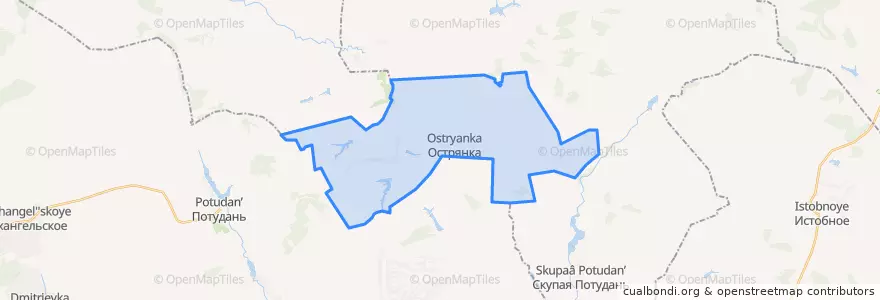 Mapa de ubicacion de Острянское сельское поселение.