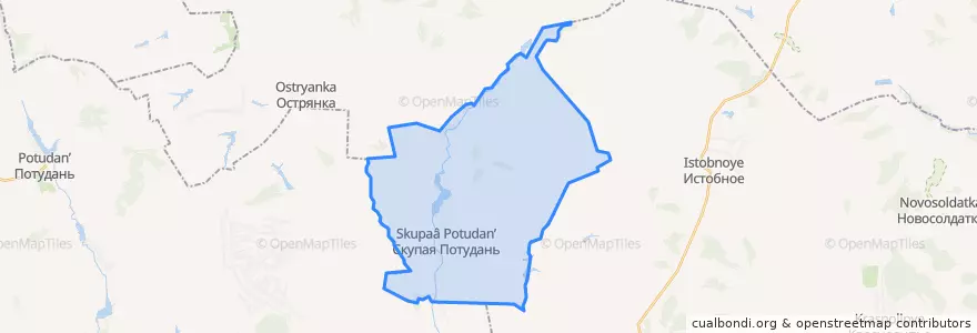 Mapa de ubicacion de Скупопотуданское сельское поселение.