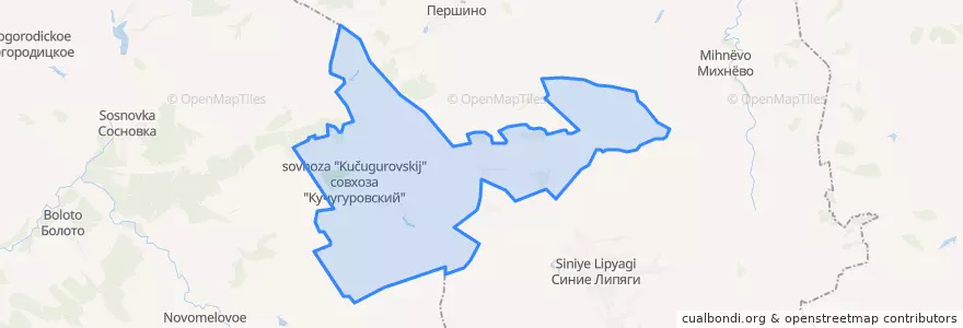 Mapa de ubicacion de Хвощеватовское сельское поселение.