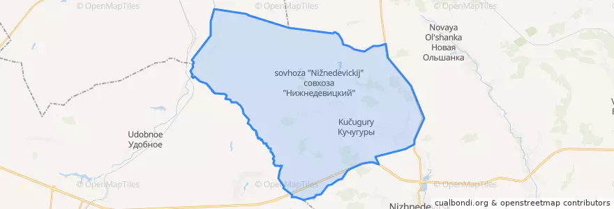 Mapa de ubicacion de Кучугуровское сельское поселение.
