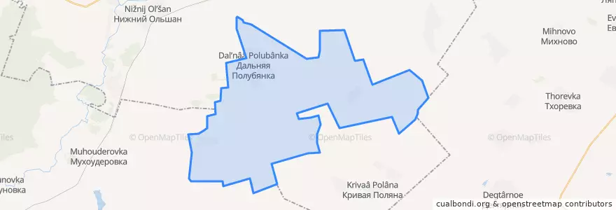 Mapa de ubicacion de Дальнеполубянское сельское поселение.