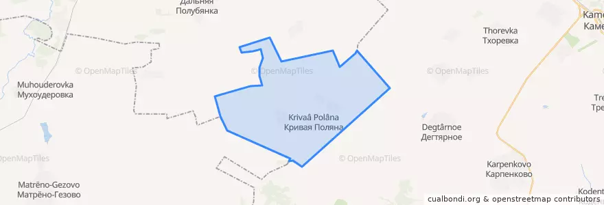 Mapa de ubicacion de Кривополянское сельское поселение.