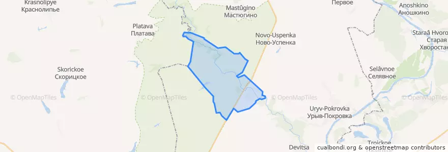 Mapa de ubicacion de Болдыревское сельское поселение.