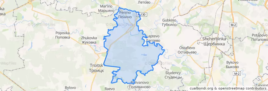 Mapa de ubicacion de поселение Десёновское.