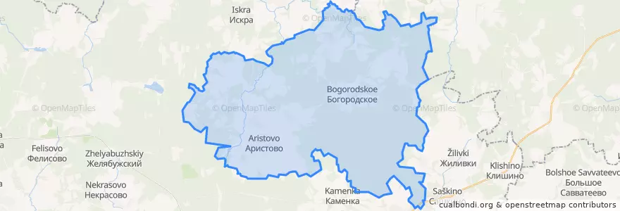 Mapa de ubicacion de сельское поселение Деревня Аристово.