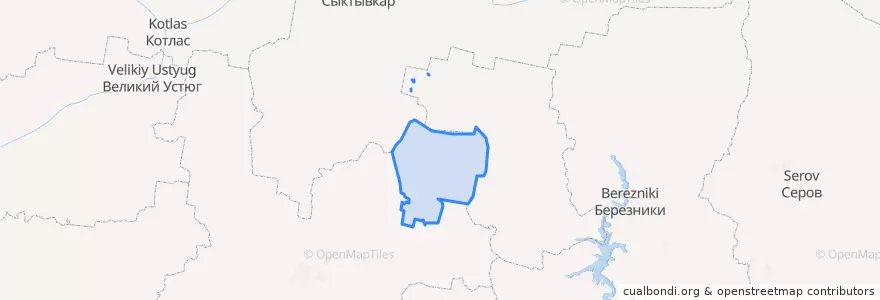 Mapa de ubicacion de Верхнекамский район.