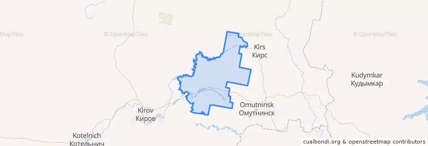 Mapa de ubicacion de Белохолуницкий район.
