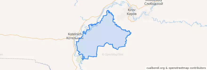 Mapa de ubicacion de Оричевский район.
