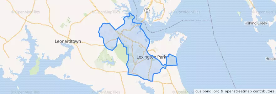 Mapa de ubicacion de Lexington Park.