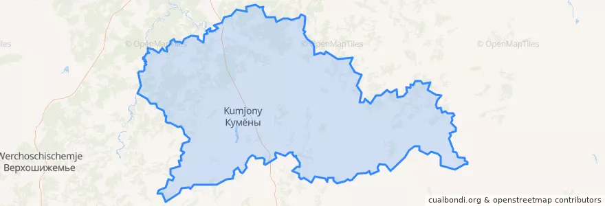 Mapa de ubicacion de Кумёнский район.