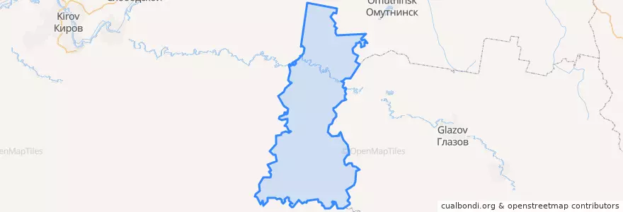 Mapa de ubicacion de Фалёнский район.