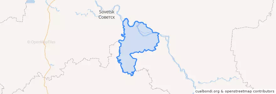 Mapa de ubicacion de Лебяжский район.
