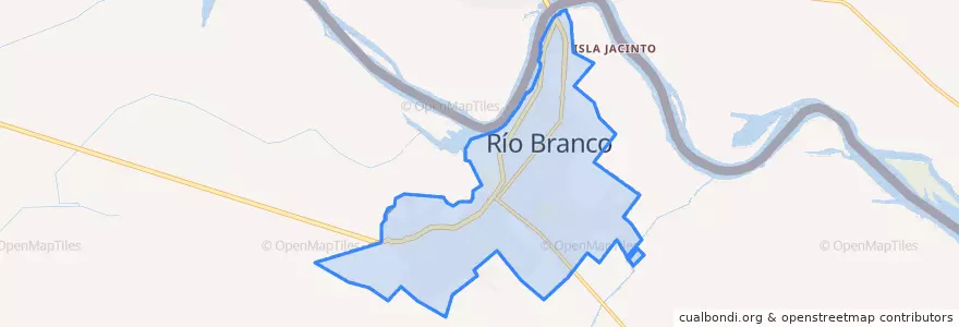 Mapa de ubicacion de Río Branco.