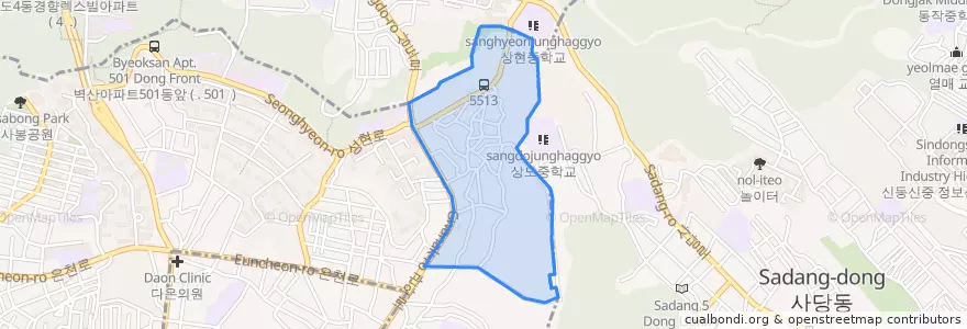 Mapa de ubicacion de 청림동.