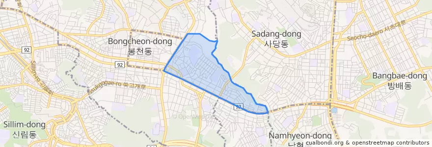 Mapa de ubicacion de 행운동.