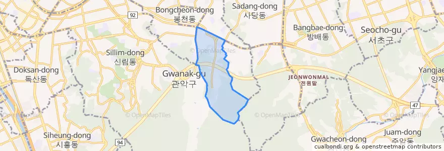 Mapa de ubicacion de 낙성대동.