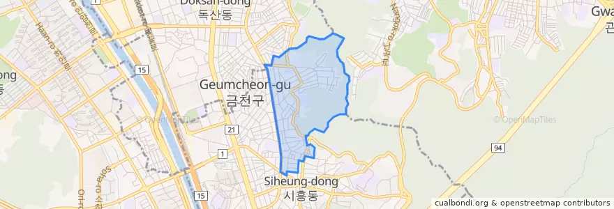 Mapa de ubicacion de 시흥4동.
