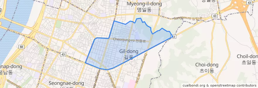 Mapa de ubicacion de Gil-dong.