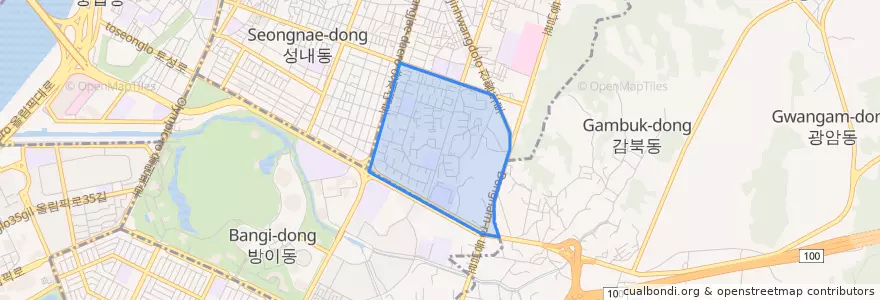 Mapa de ubicacion de 둔촌1동.