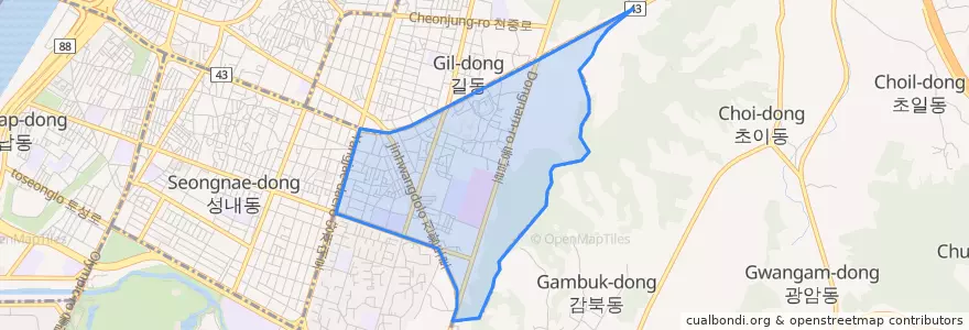 Mapa de ubicacion de 둔촌2동.