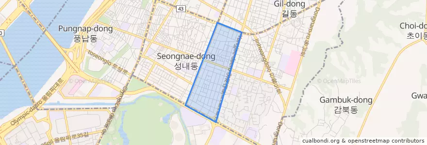 Mapa de ubicacion de 성내3동.