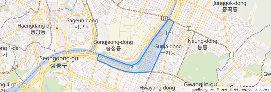 Mapa de ubicacion de 송정동.