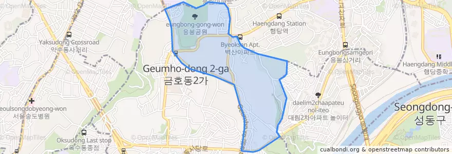 Mapa de ubicacion de 금호1가동.