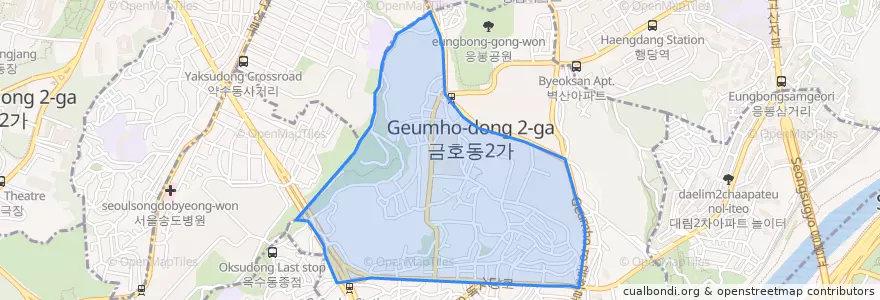 Mapa de ubicacion de Geumho 2·3(i·sam)-ga-dong.
