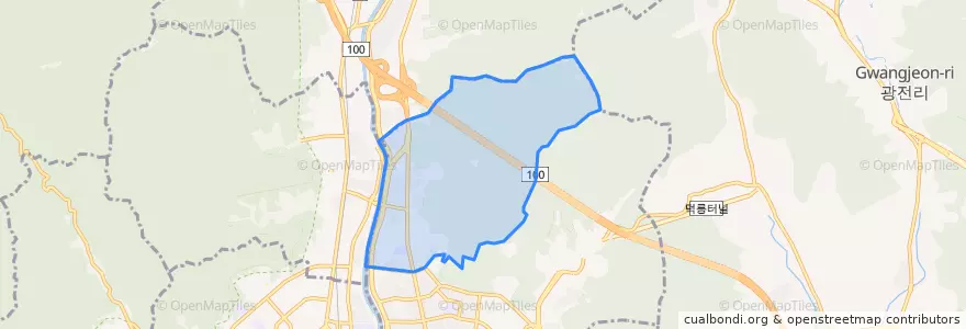 Mapa de ubicacion de 상계1동.