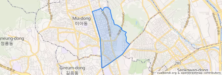 Mapa de ubicacion de 송중동.