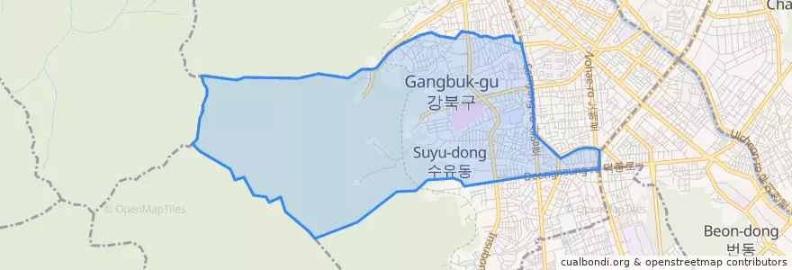 Mapa de ubicacion de 인수동.