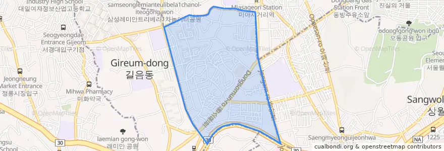 Mapa de ubicacion de Gireum 2(i)-dong.