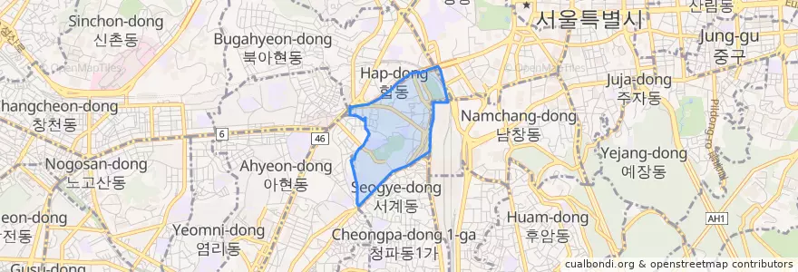 Mapa de ubicacion de Jungnim-dong.