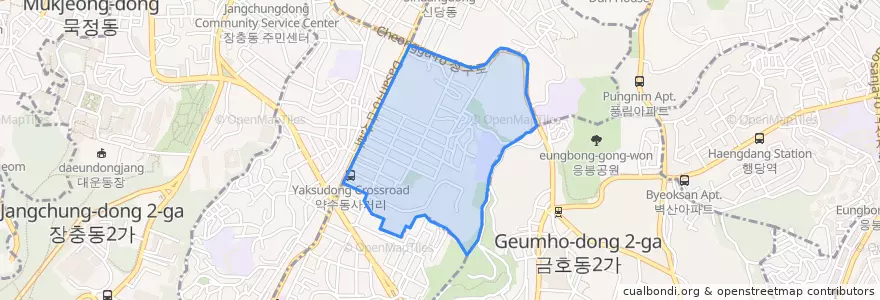 Mapa de ubicacion de Cheonggu-dong.
