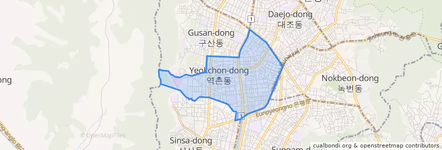 Mapa de ubicacion de 역촌동.