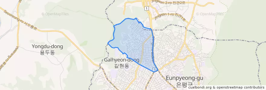Mapa de ubicacion de 갈현1동.